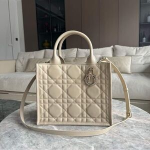 Dior small Book Tote Beige Quilted Handbag